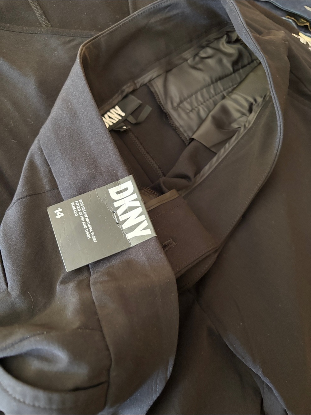 DKNY Straight Leg Pants in Black
